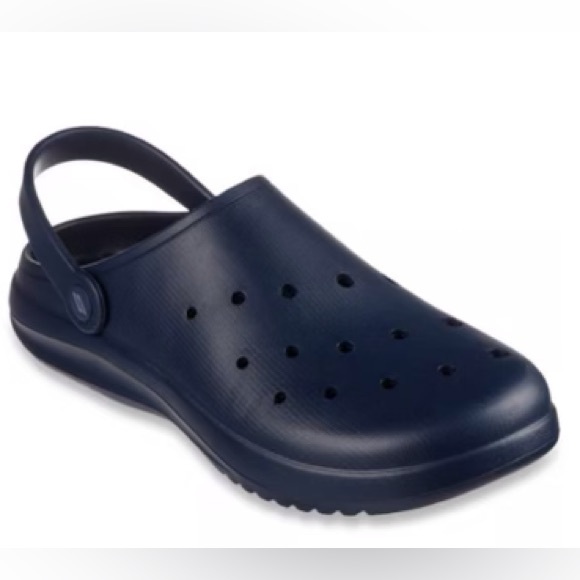 SKECHERS  MENŚ FOAMIES - SUMMER CHILL SIZE 8 NAVY - Picture 1 of 9